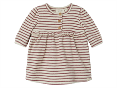 Lil Atelier birch rosebrown stribet bodykjole